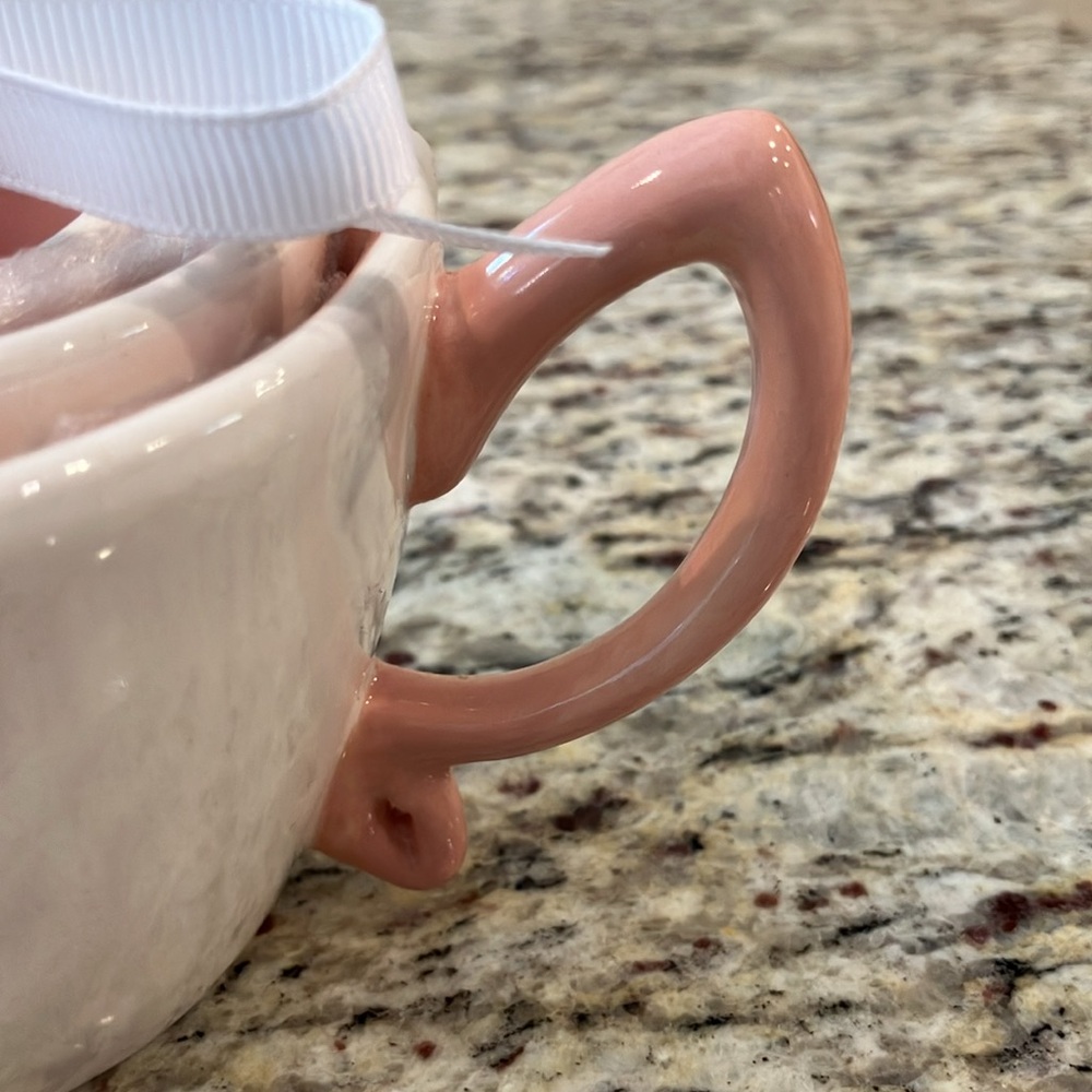Disney Rae Dunn Tinkerbell Measuring Cups Set of 4 Pink Ceramic Nesting Set New - Picture 9 of 11